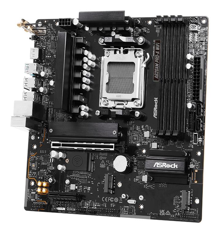 Emaplaat|ASROCK|AMD A620A|micro ATX|RAM DDR5-SDRAM|2xSlots|Wi-Fi Yes|Bl&...