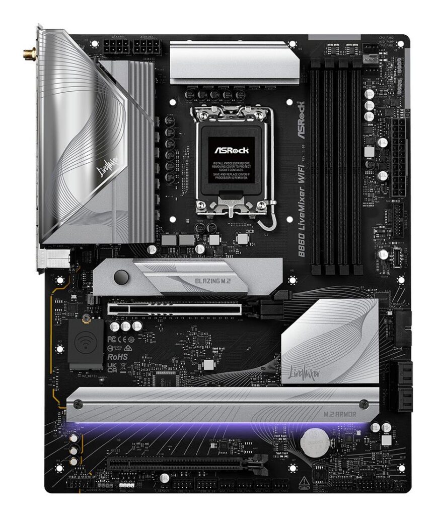 Emaplaat|ASROCK|Intel B860 Express|LGA1851|ATX|Memory DDR5|Memory slots&...