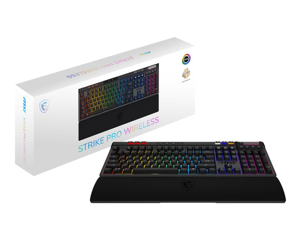 Klaviatuur Mänguri BLACK US/STRIKE PRO W SILENT US MSI