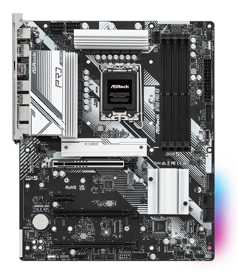 Emaplaat|ASROCK|Intel B760 Express|LGA1700|ATX|Memory DDR5|Memory slots&...