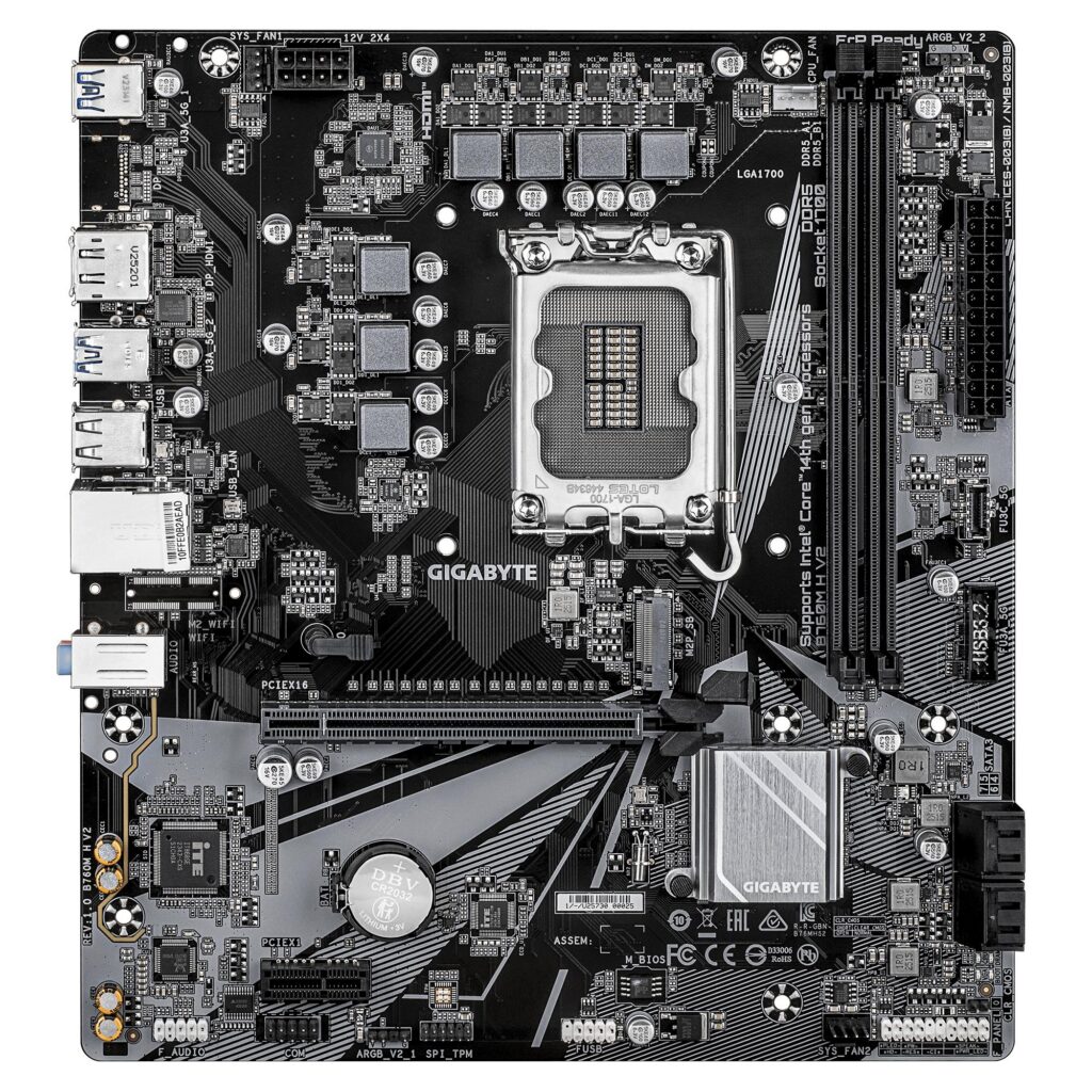 Mainboard|GIGABYTE|Intel B760 Express|LGA1700|Micro-ATX|Memory DDR5|Memo...
