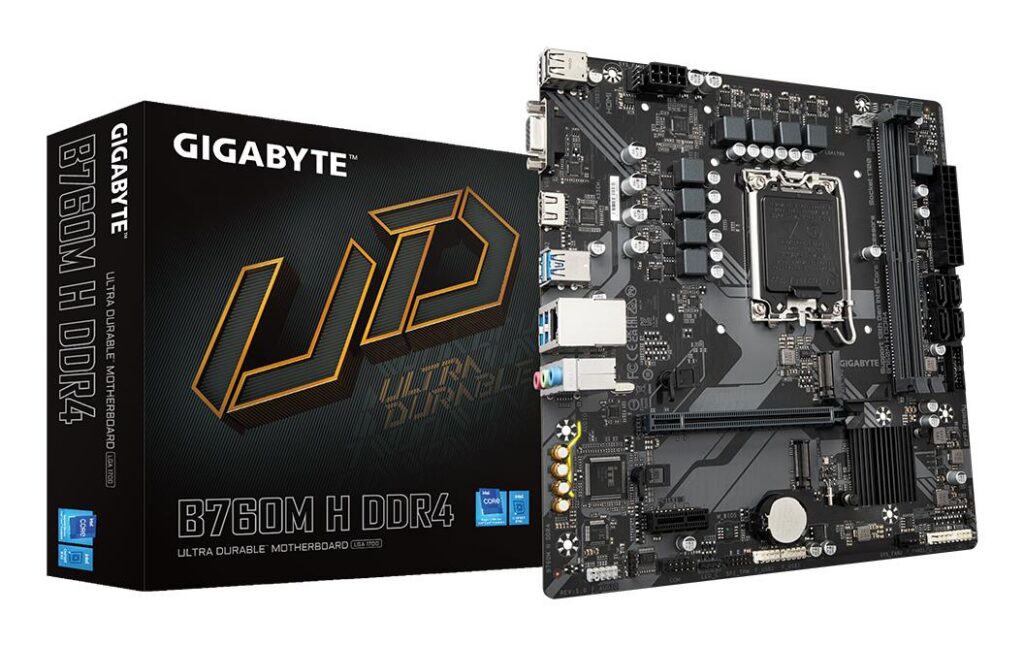Emaplaat|GIGABYTE|Intel B760 Express|LGA1700|Micro-ATX|Memory DDR4|Memo&...