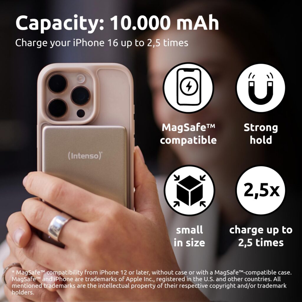 POWER BANK USB 10000MAH MAG/CHAMPAGNE 7344031 INTENSO