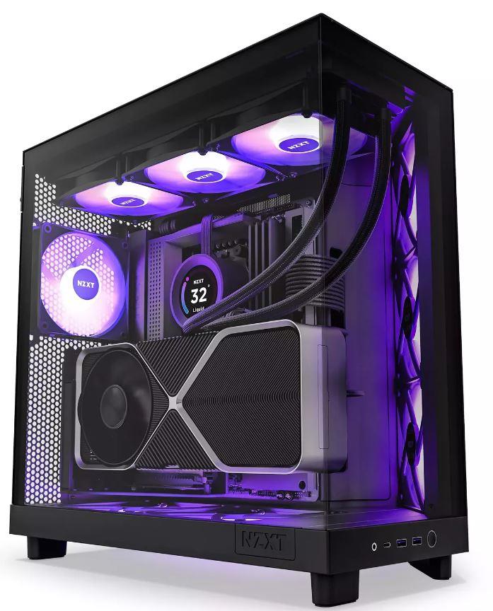 Case|NZXT|H6 Flow RGB|MidiTower|Case product features Transparent panel|...