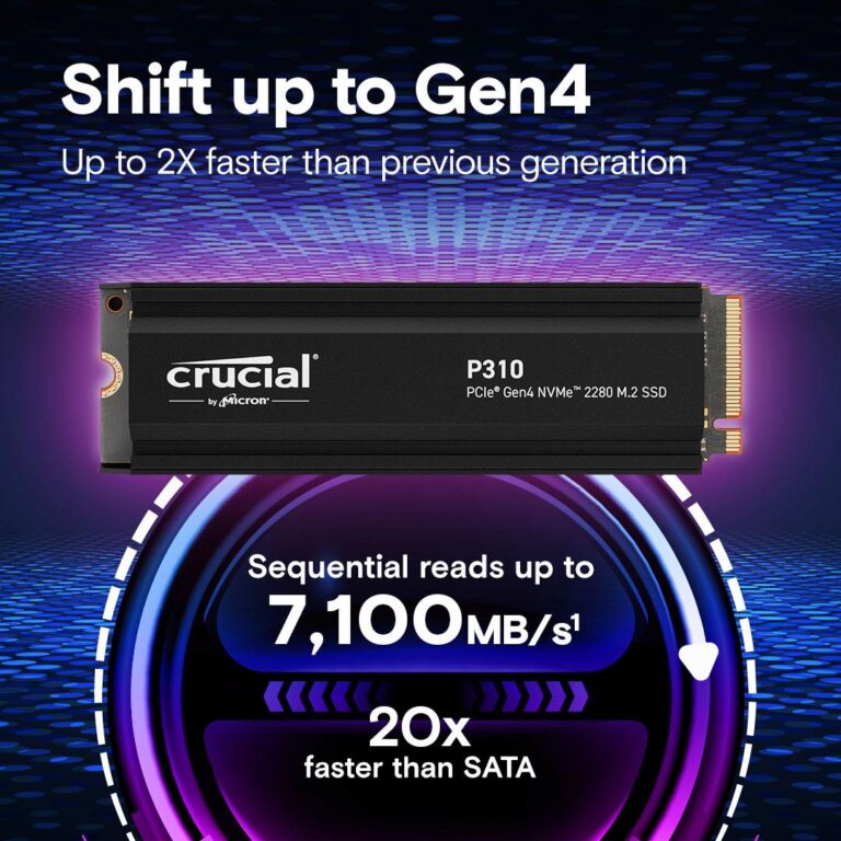 SSD|CRUCIAL|P310|2TB|M.2|PCIe Gen4|NVMe|3D NAND|Write speed 6000 MBytes/...