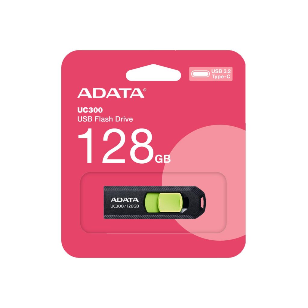 MÄLUPULK FLASH USB-C 128GB/ACHO-UC300-128G-RBK/GN ADATA