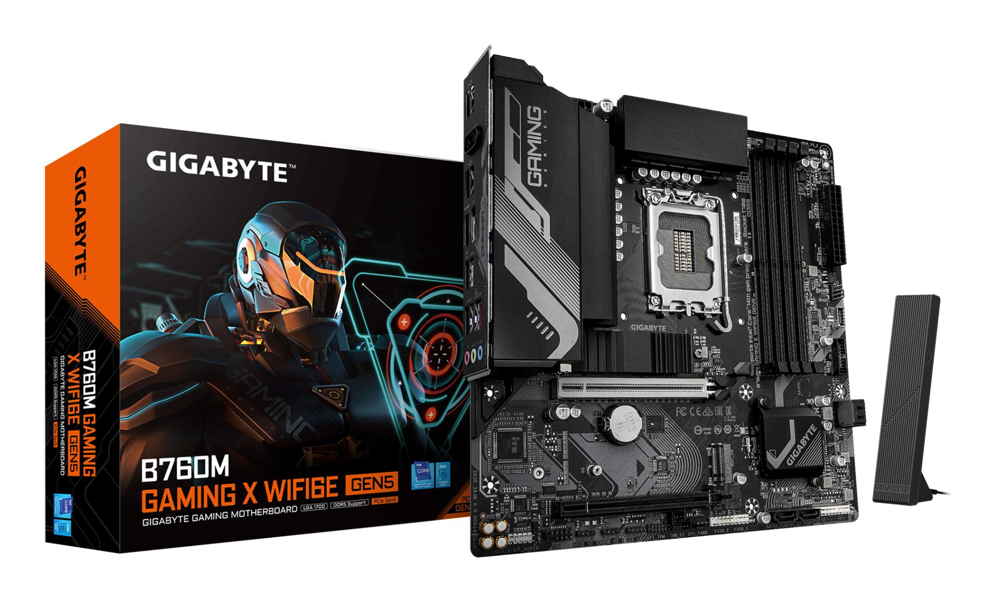 Emaplaat|GIGABYTE|Intel B760 Express|LGA1700|Micro-ATX|Memory DDR5|Memo&...