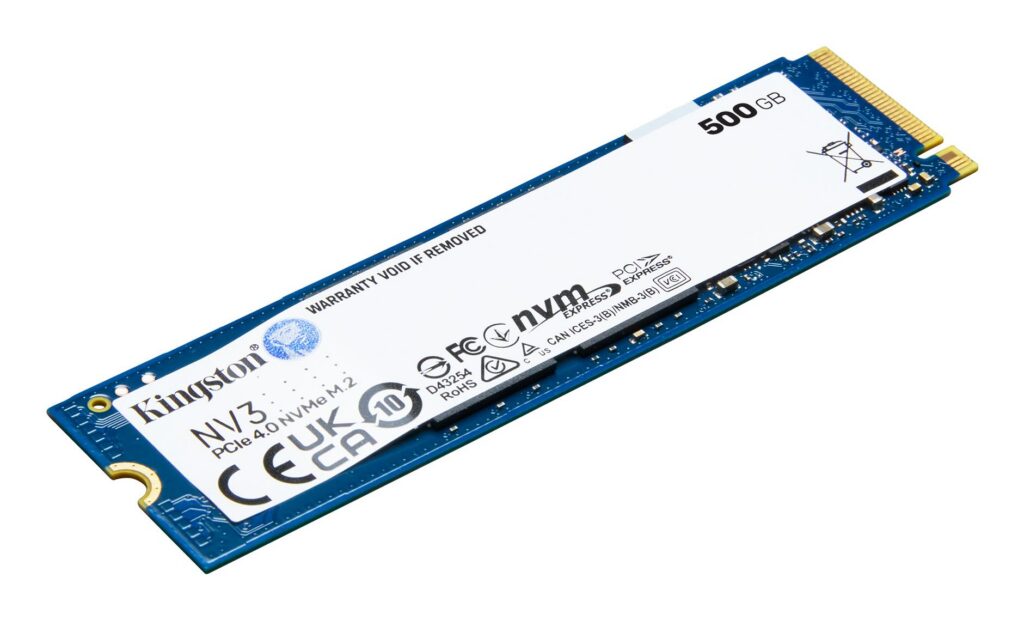 SSD|KINGSTON|NV3|500GB|M.2|PCIE|NVMe|3D NAND|Write speed 3000 MBytes/sec...