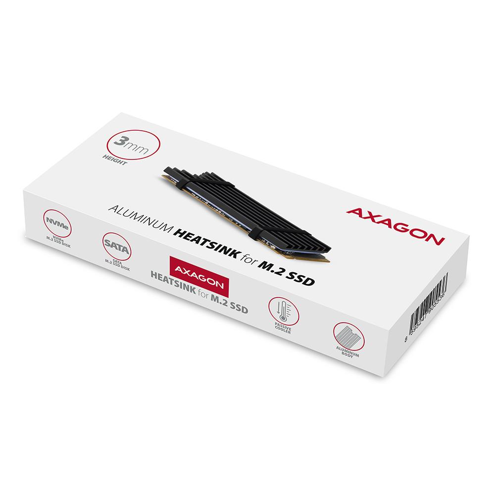 SSD ACC COOLER M.2 2280/3MM CLR-M2L3 AXAGON