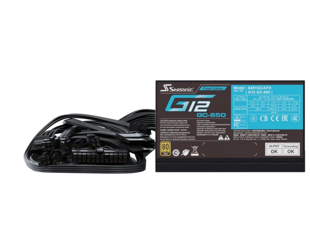 Toiteplokk|SEASONIC|G12 GC|850 Watts|Efficiency 80 PLUS GOLD|MTBF 1000&#...