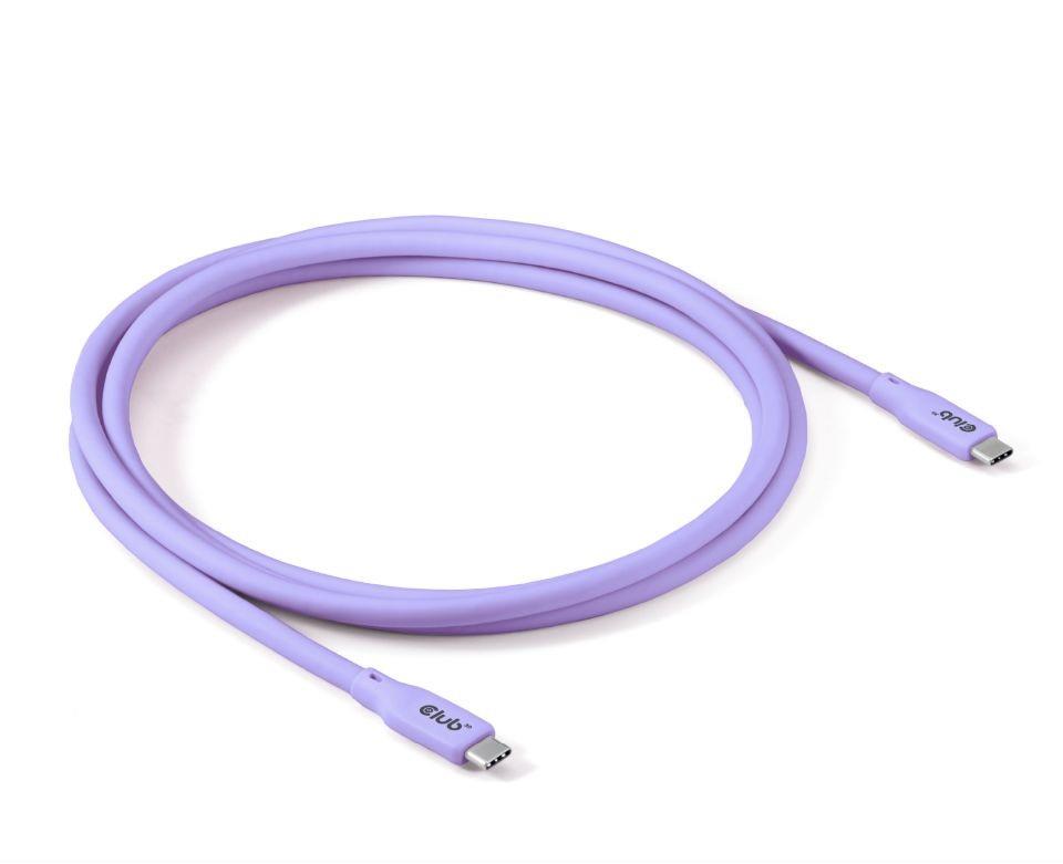 KAABEL USB-C TO USB-C 2M/M/M PURPLE CAC-3004 CLUB3D