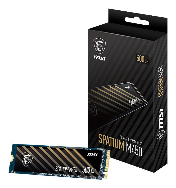 SSD|MSI|SPATIUM M450|500GB|M.2|PCIe Gen4|NVMe|3D NAND|Write speed 2300 M...