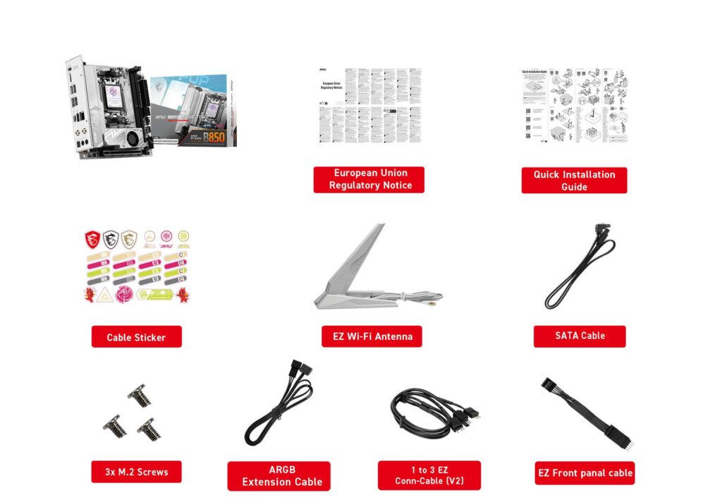 Mainboard|MSI|AMD B850|SAM5|Mini-ITX|Memory DDR5|Memory slots 2|MPGB850I...