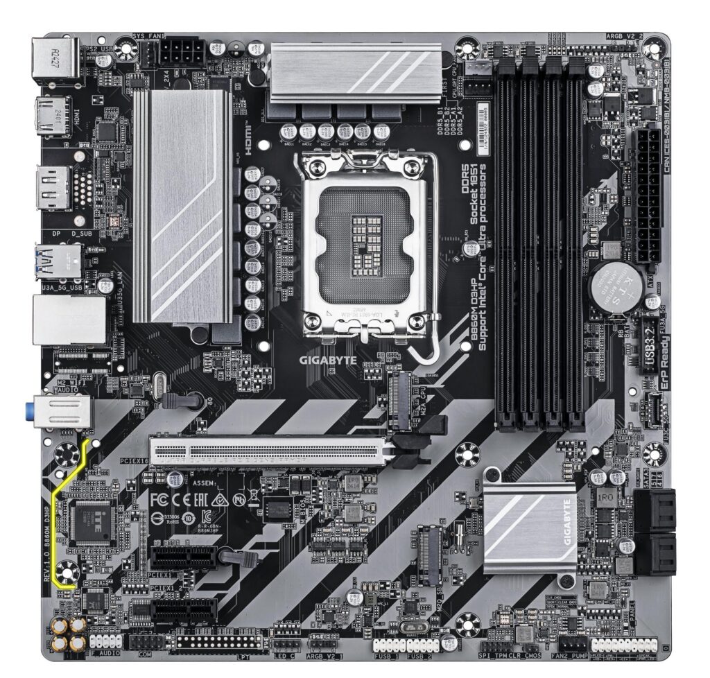 Mainboard|GIGABYTE|Intel B860 Express|LGA1851|Micro-ATX|Memory DDR5|Memo...