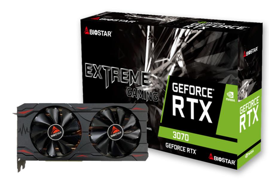 Videokaart|BIOSTAR|NVIDIA GeForce RTX 3070|8 GB|GDDR6|256 bit|PCIE 4R...