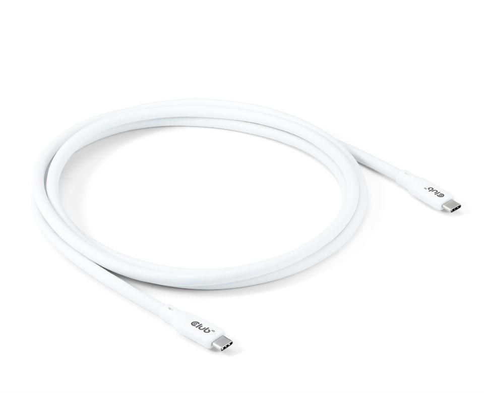 KAABEL USB-C TO USB-C 2M/M/M WHITE CAC-3001 CLUB3D
