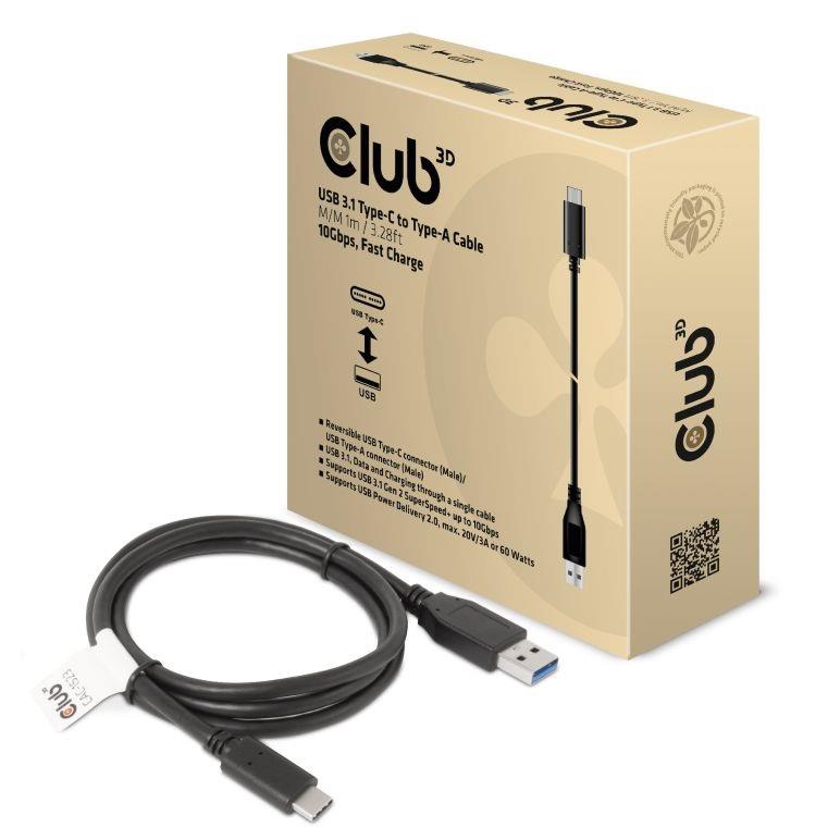KAABEL USB-C TO USB3.1 1M/M/M CAC-1523 CLUB3D