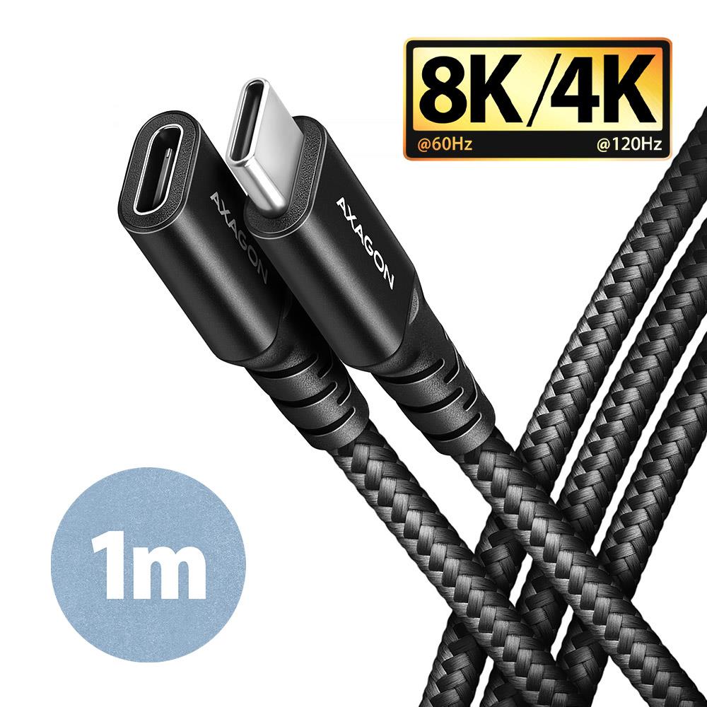 CABLE USB-C EXTENSION 1M/BLACK BUCM32-CF10AB AXAGON