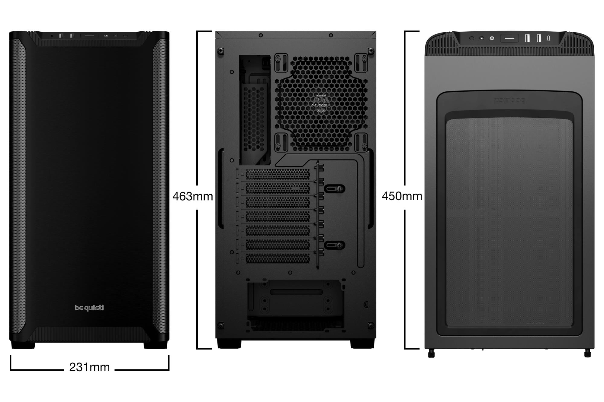 Case|BE QUIET|PURE BASE 501|MidiTower|ATX|MicroATX|MiniITX|Colour Black|...