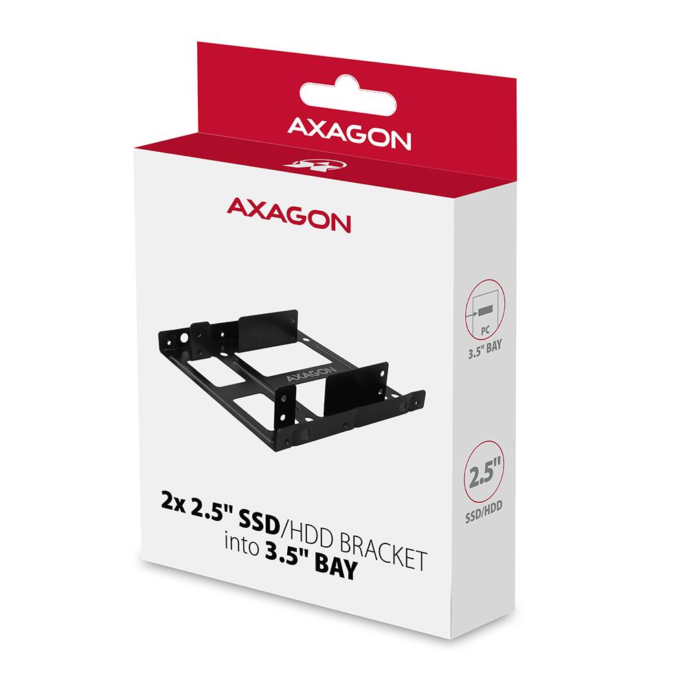 SSD ACC BRACKET 2X2.5″ TO 3.5″/RHD-225 AXAGON