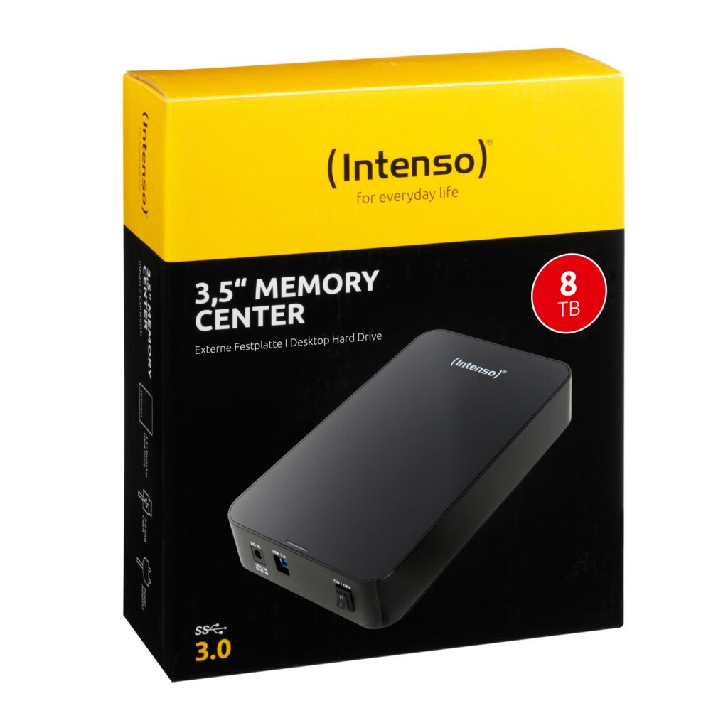 External HDD|INTENSO|6031516|8TB|USB 3.0|Drives 1|Black|6031516