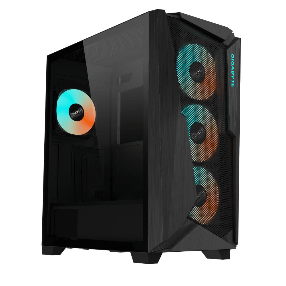 Case|GIGABYTE|C301G V2 BLACK|MidiTower|Case product features Transparent...