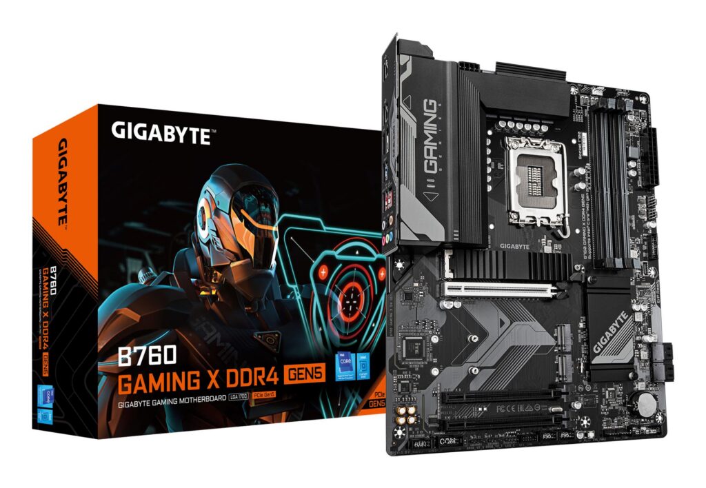Emaplaat|GIGABYTE|Intel B760|LGA 1700|ATX|RAM DDR4-SDRAM|4xSlots|3xNumb&...
