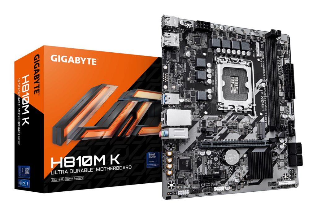 Mainboard|GIGABYTE|Intel H810|LGA1851|Micro-ATX|Memory DDR5|Memory slots...