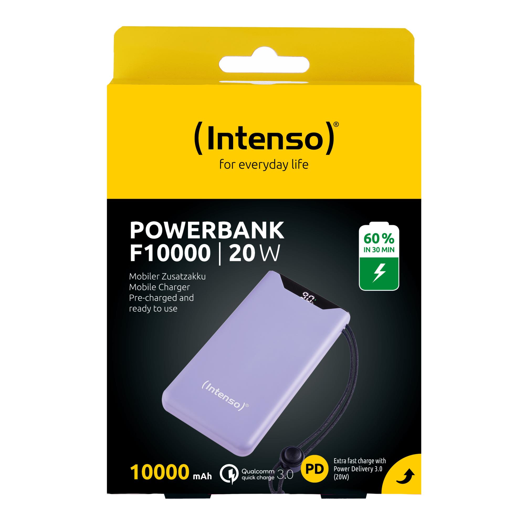 POWER BANK USB 10000MAH QC3.0/PURPLE F10000 7332033 INTENSO