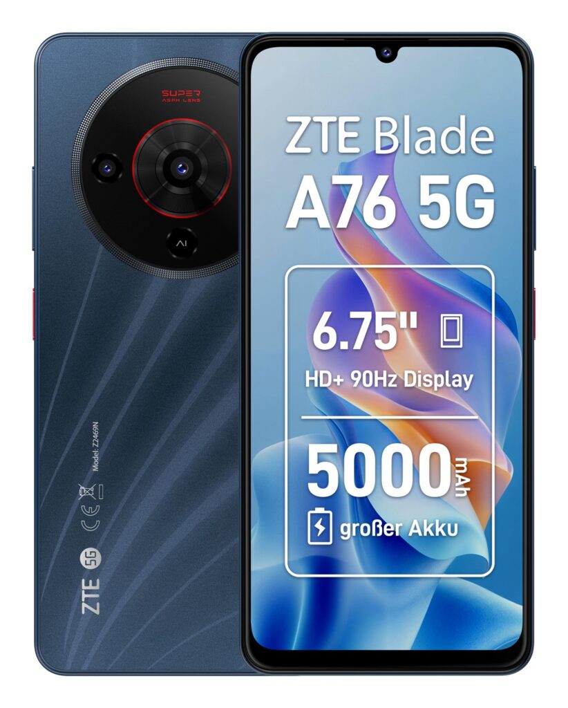 Mobiiltelefon BLADE A76 5G/4/128GB BLACK ZTE