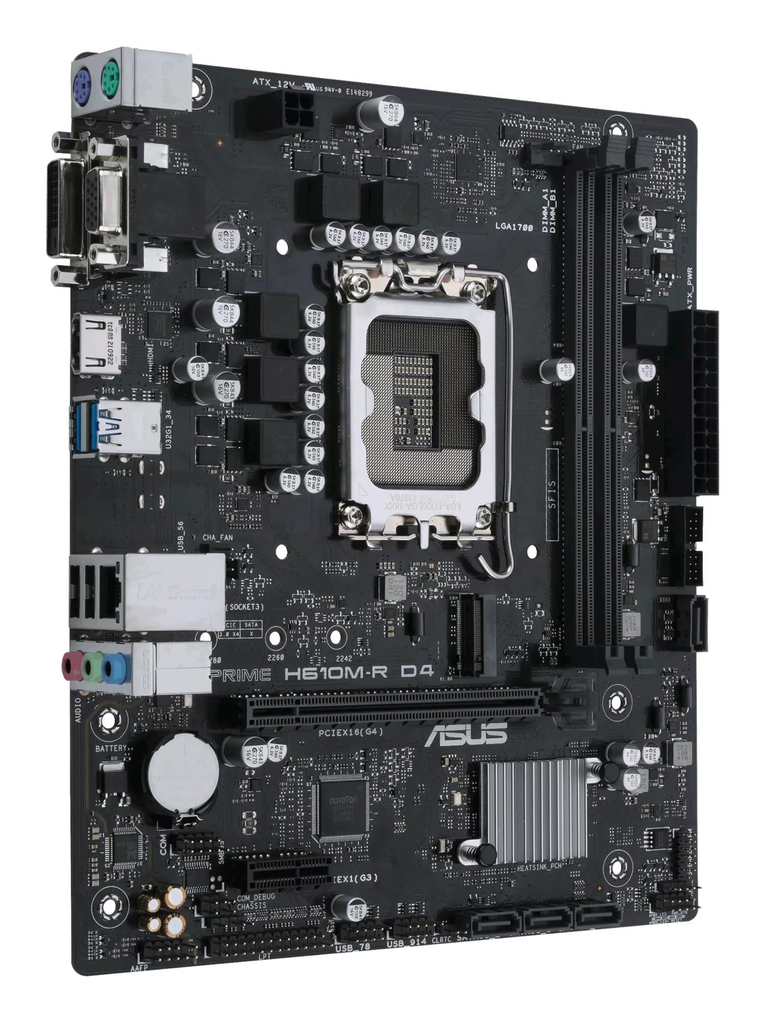 Mainboard|ASUS|Intel H610|LGA1700|Micro-ATX|Memory DDR4|Memory slots 2|1...
