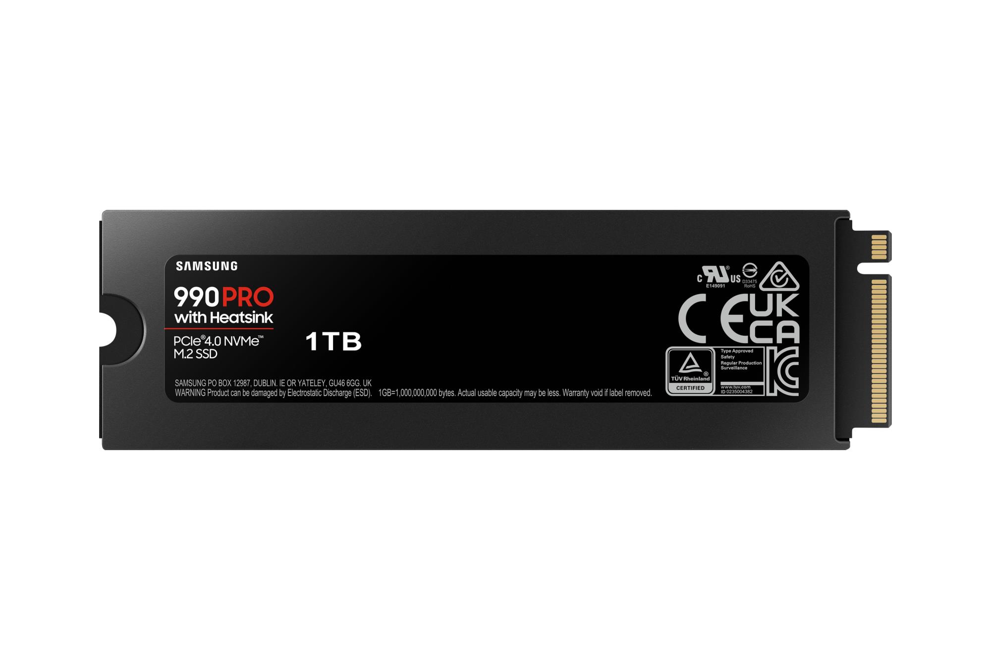 SSD|SAMSUNG|990 PRO with Heatsink|1TB|M.2|PCIE|NVMe|MLC|Write speed 6900...
