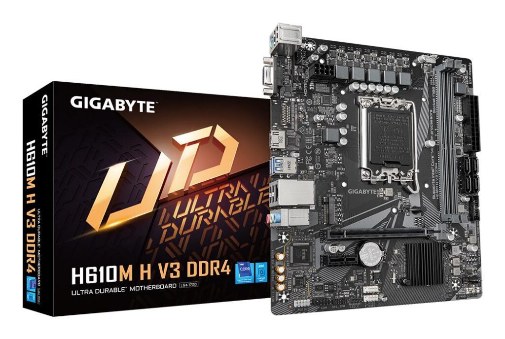 Mainboard|GIGABYTE|Intel H610|LGA1700|Micro-ATX|Memory DDR4|Memory slots...