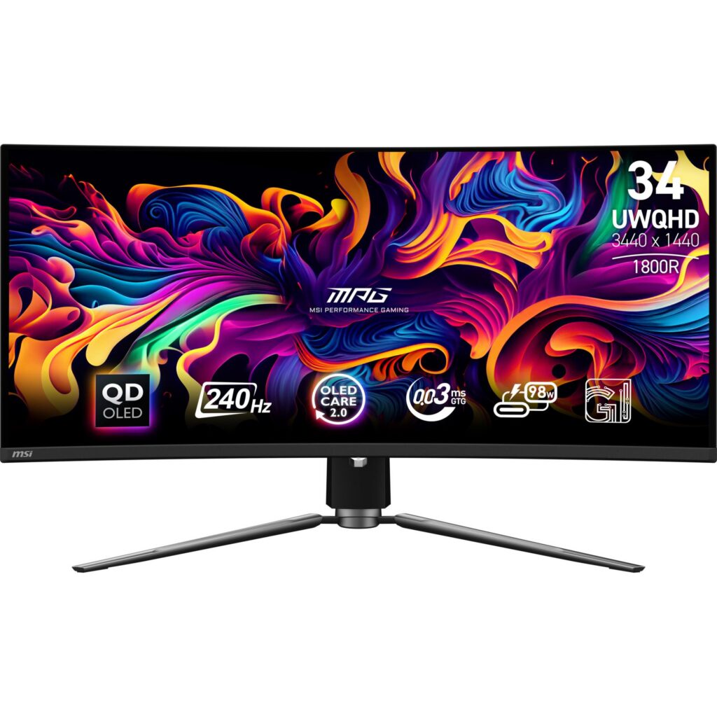 Monitor|MSI|34″|Gaming/Curved/21 : 9|Panel QD-OLED|3440×1440|...