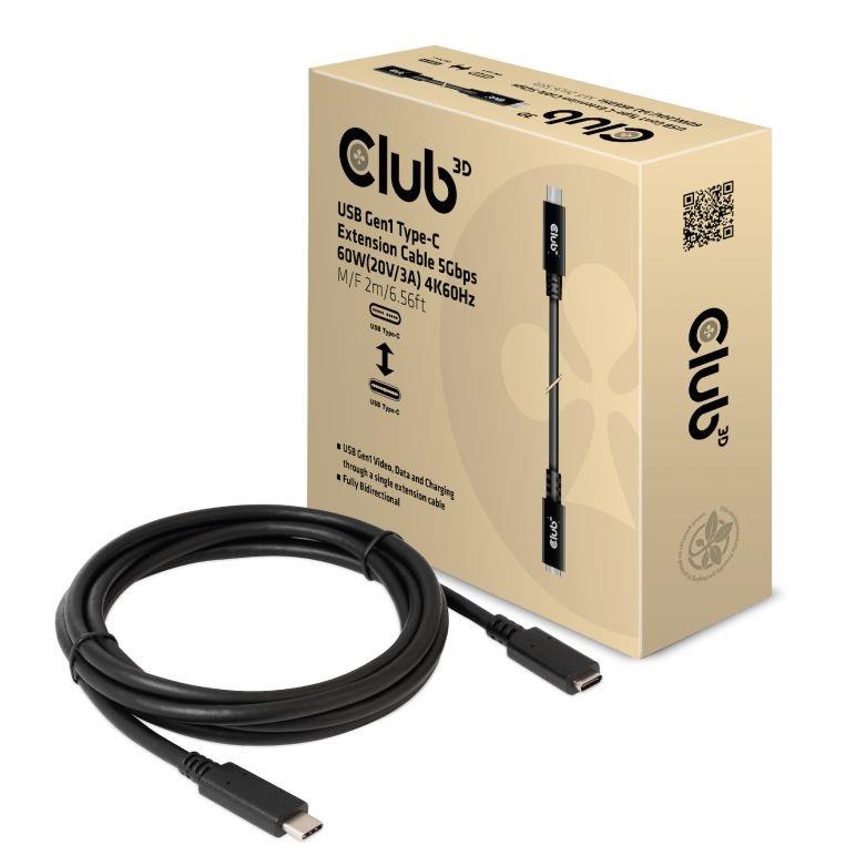 KAABEL USB-C TO USB-C 2M/M/F CAC-1529 CLUB3D