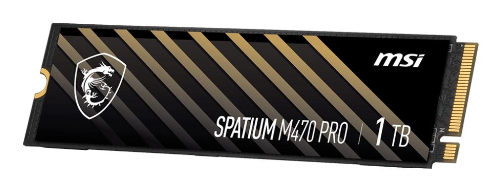 SSD|MSI|SPATIUM M470 PRO|1TB|M.2|PCIe Gen4|NVMe|3D NAND|Write speed 4500...