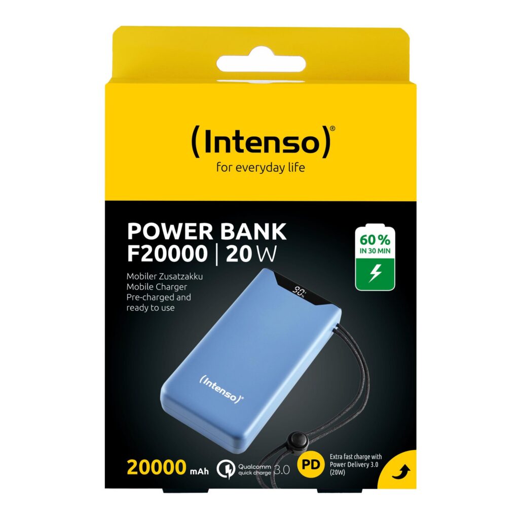 AKUPANK USB 20000MAH QC3.0/BLUE F20000 7332055 INTENSO