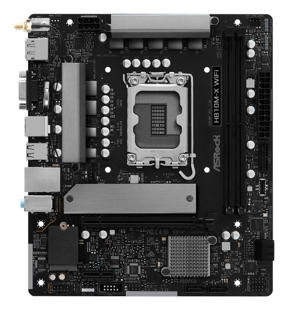 Mainboard|ASROCK|Intel H810|LGA 1851 (Socket V1)|micro ATX|RAM DDR5-SDRA...
