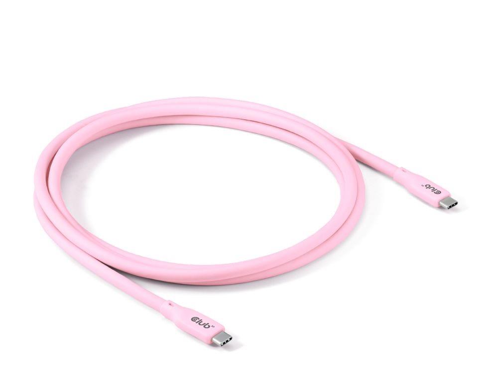 KAABEL USB-C TO USB-C 2M/M/M PINK CAC-3002 CLUB3D