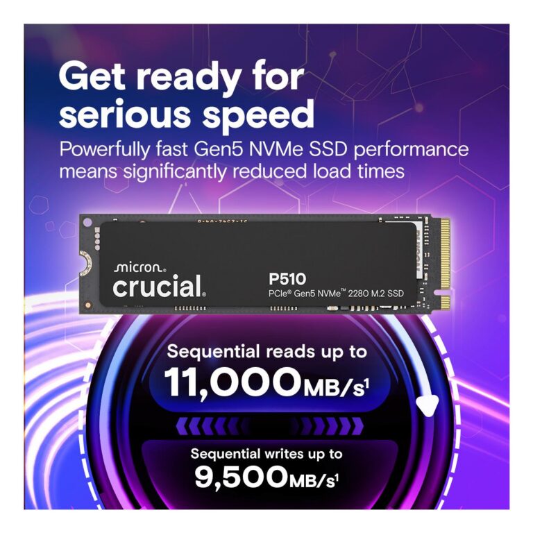 SSD|CRUCIAL|P510|2TB|M.2|PCIe Gen5|NVMe|TLC|Write speed 8700 MBytes/sec|...