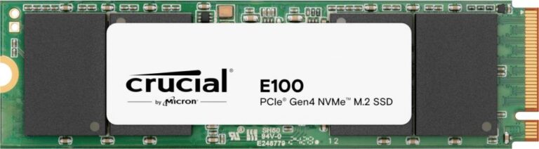 SSD|CRUCIAL|E100|2TB|M.2|NVMe|Write speed 4500 MBytes/sec|Read speed 500...