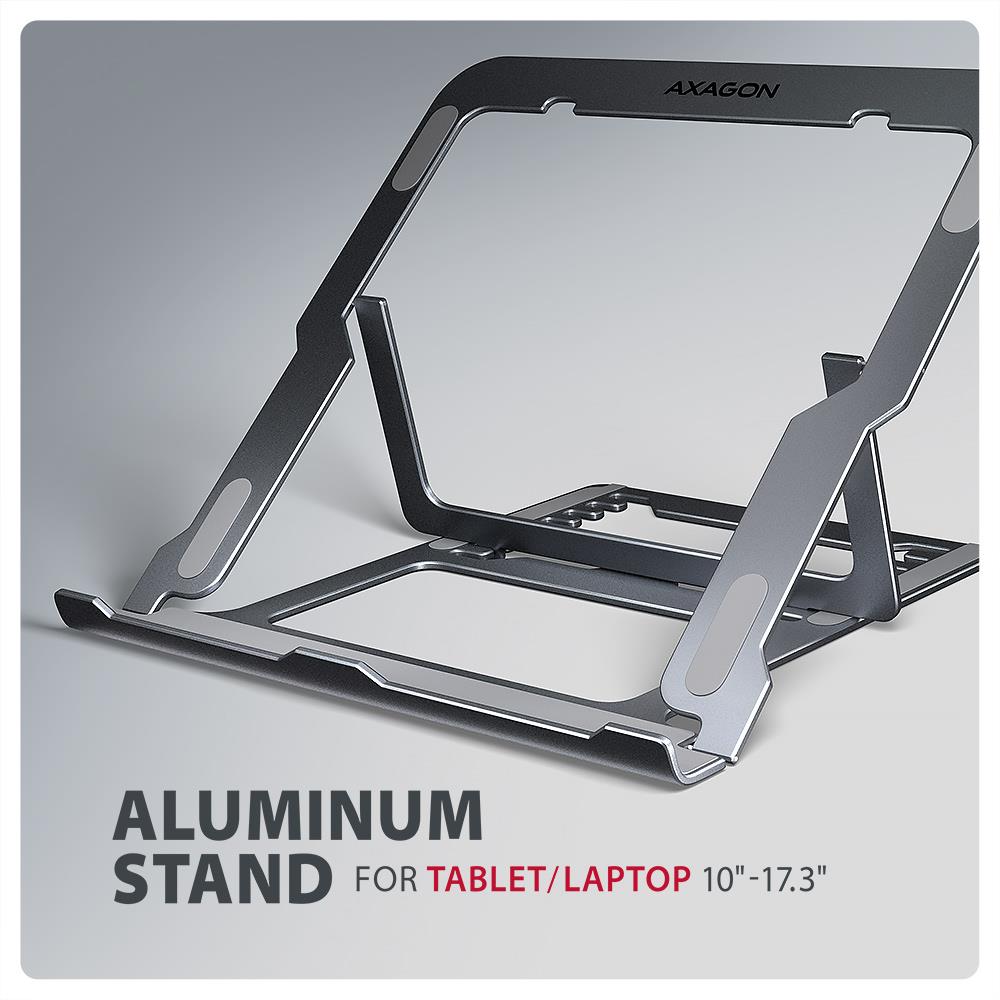 NB ACC STAND 10″-17.3″/ALUMINUM GREY STND-LAG AXAGON