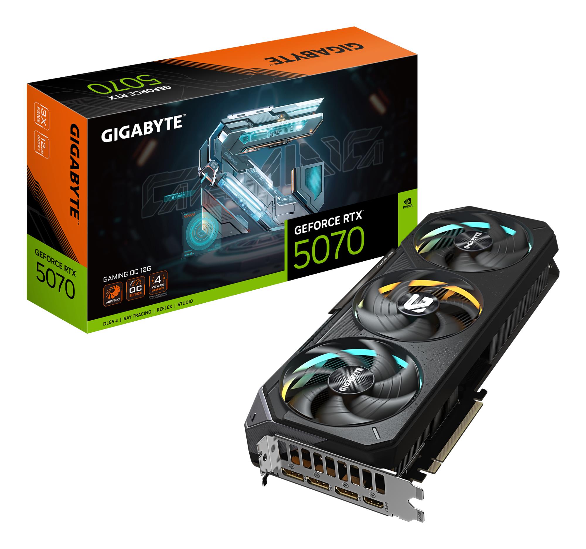 Videokaart|GIGABYTE|NVIDIA GeForce RTX 5070|12 GB|GDDR7|192 bit|PCIE ...
