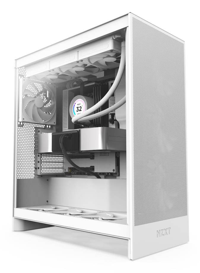 Case|NZXT|H7 Flow|MidiTower|ATX|EATX|MicroATX|MiniITX|Colour White|CM-H7...