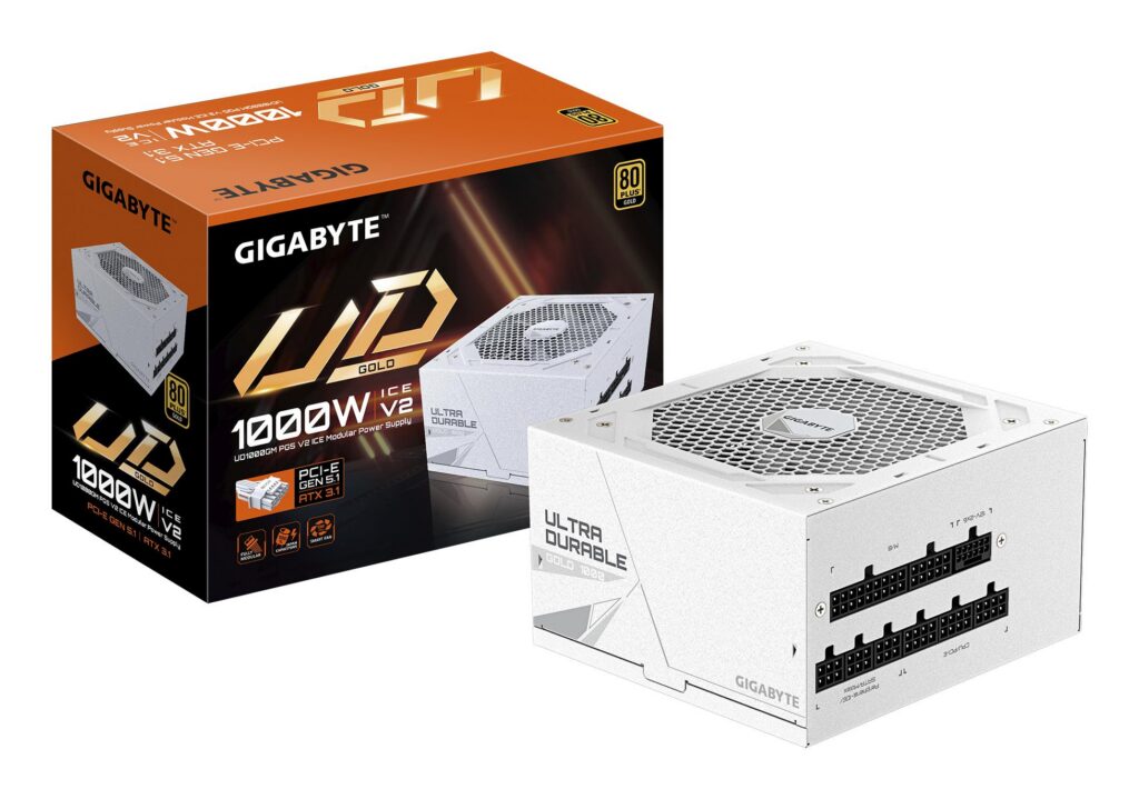 Toiteplokk|GIGABYTE|UD1000GM PG5 ICE|ATX 3.1|1000 Watts|Efficiency 80 &#...