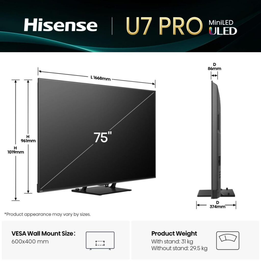 Televiisor|HISENSE|75 “|4K Ultra HD|3840 x 2160 pixels|Flat|16:9|U...