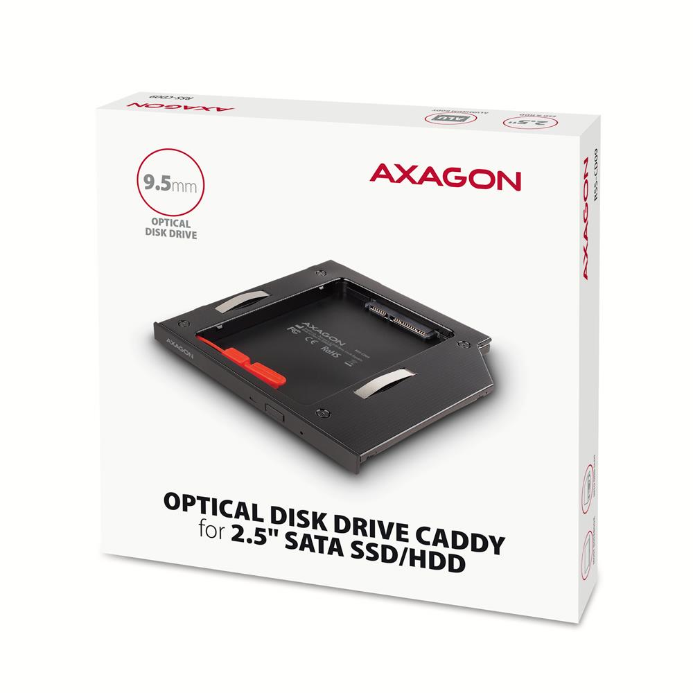SSD/HDD CADDY 2.5″ DVD SLOT/RSS-CD09 AXAGON