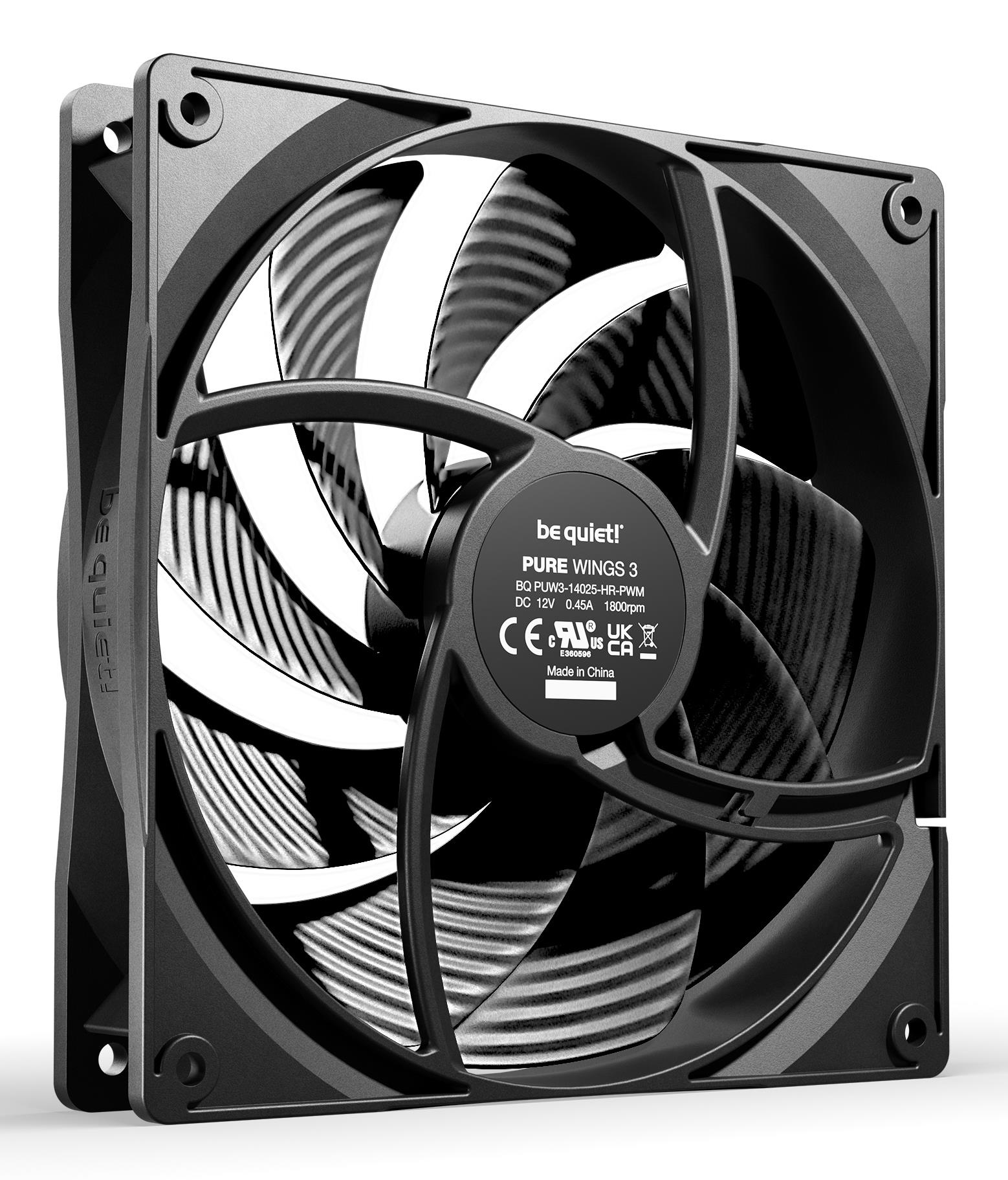 Ventilaator 140MM PURE WINGS 3/PWM HS 3PACK BL138 BE QUIET