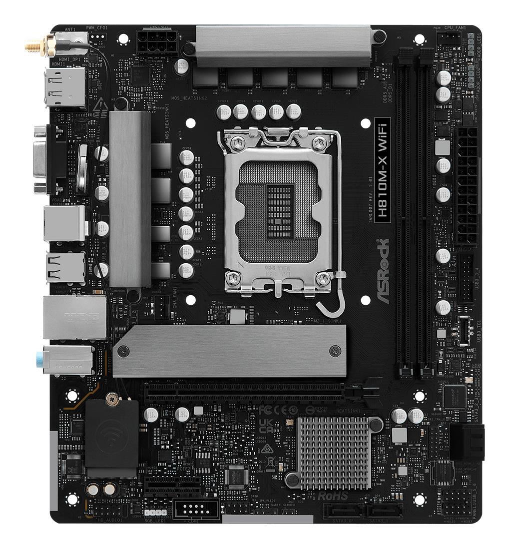 Emaplaat|ASROCK|Intel H810|LGA 1851 (Socket V1)|micro ATX|RAM DDR5-SDRA&...