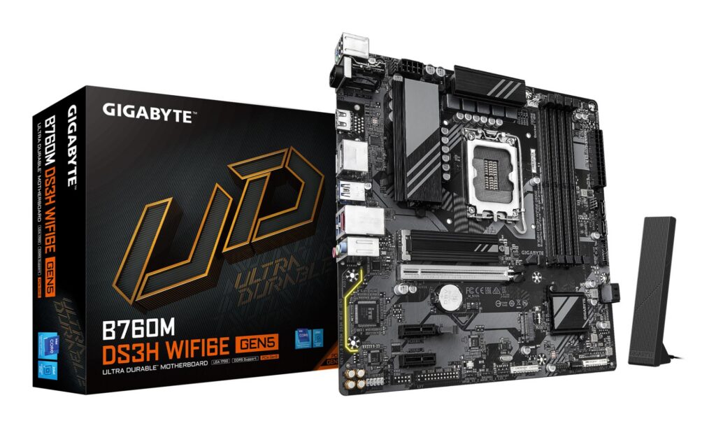 Emaplaat|GIGABYTE|Intel B760 Express|LGA1700|Micro-ATX|Memory DDR5|Memo&...